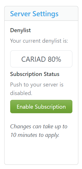 Enable subscription button